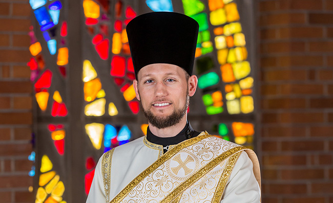 Cyril Pinchak, SJ, following his diaconate ordination in the Byzantine Church