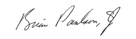 Fr. Brian Paulson, SJ - Signature